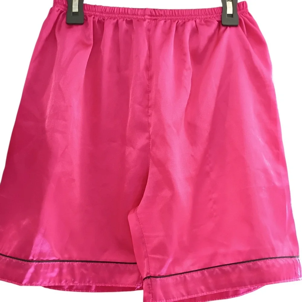 UNICABBIT21 Hot Pink Satin Pajama Set for Big Girls Cute Size 16 Youth‎ EUC